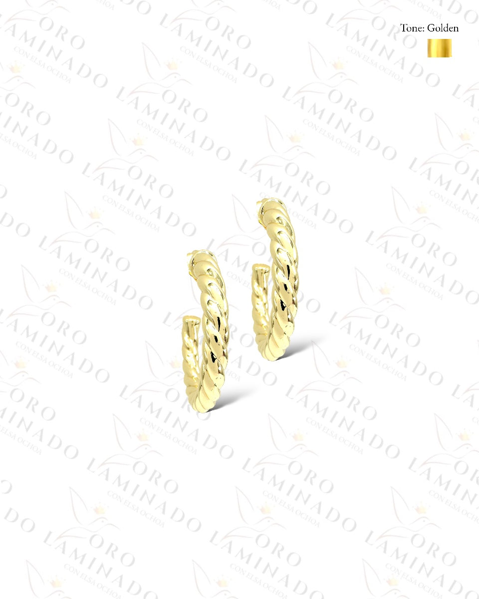 High Quality Golden Rope Pattern  Earrings  B428