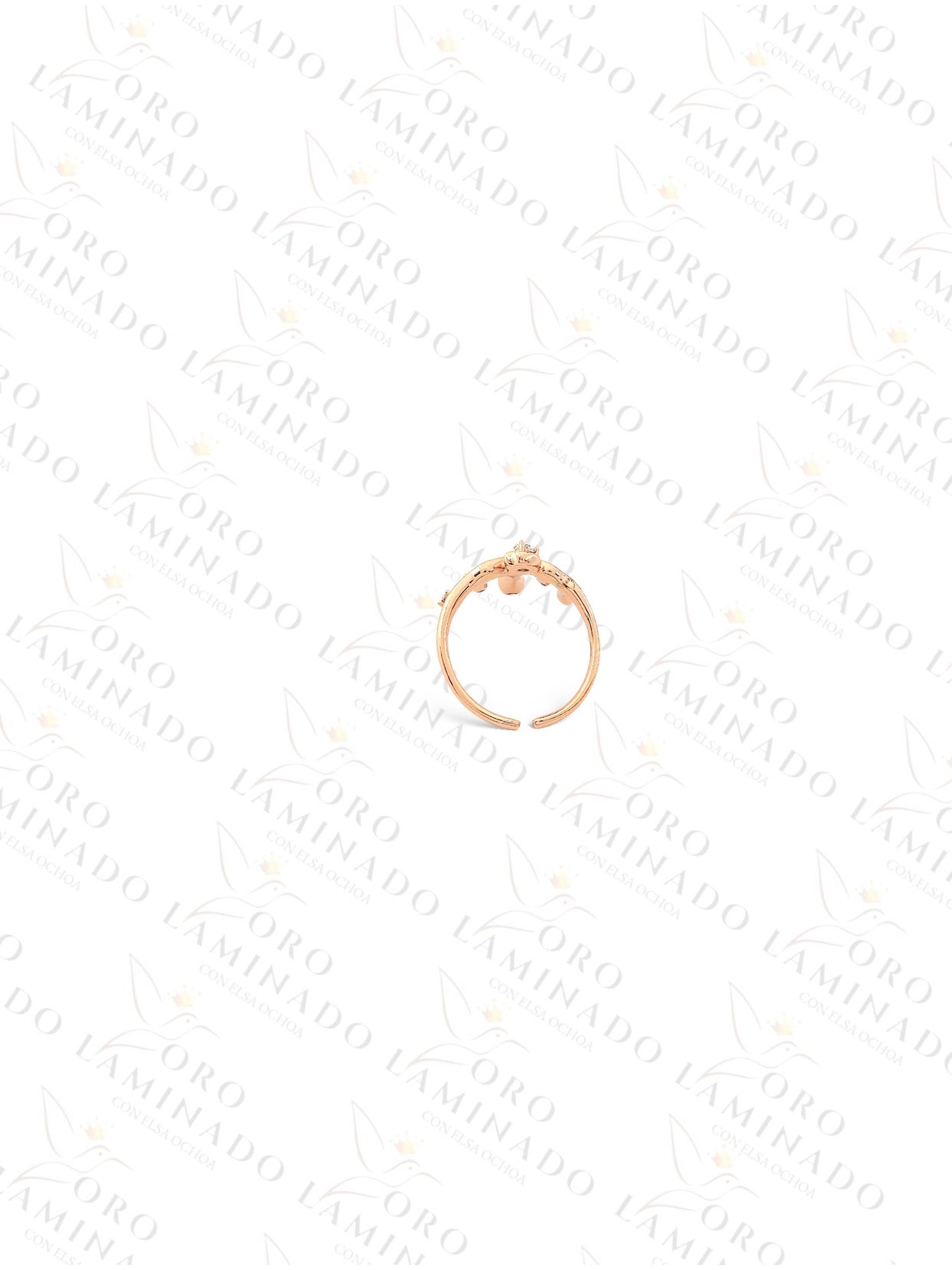 Gold Filled Rose Gold Melting Drop Adjustable Ring Y14