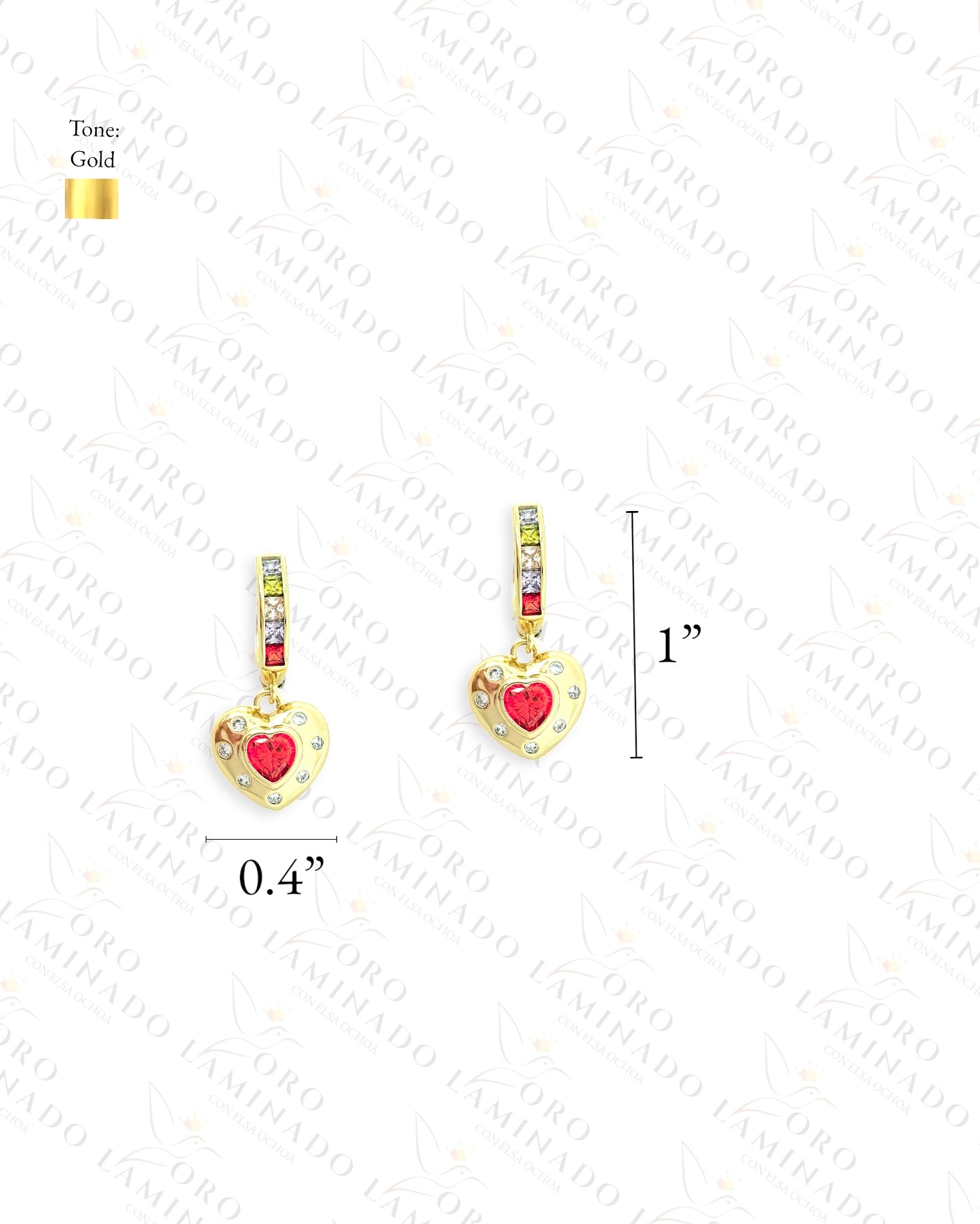 High Quality Multi-Color Heart Earrings C193