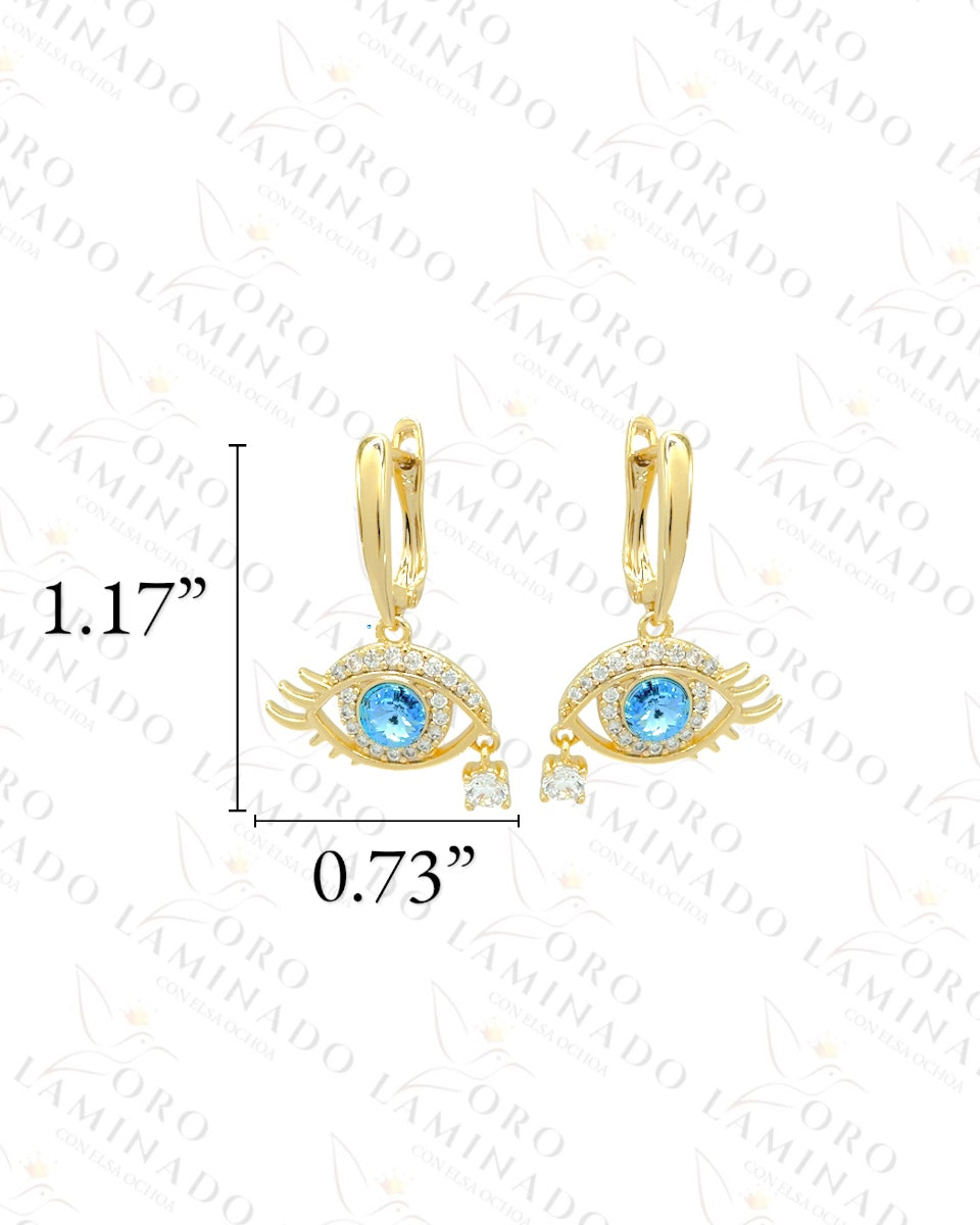 High Quality Blue Eye Earrings Y461