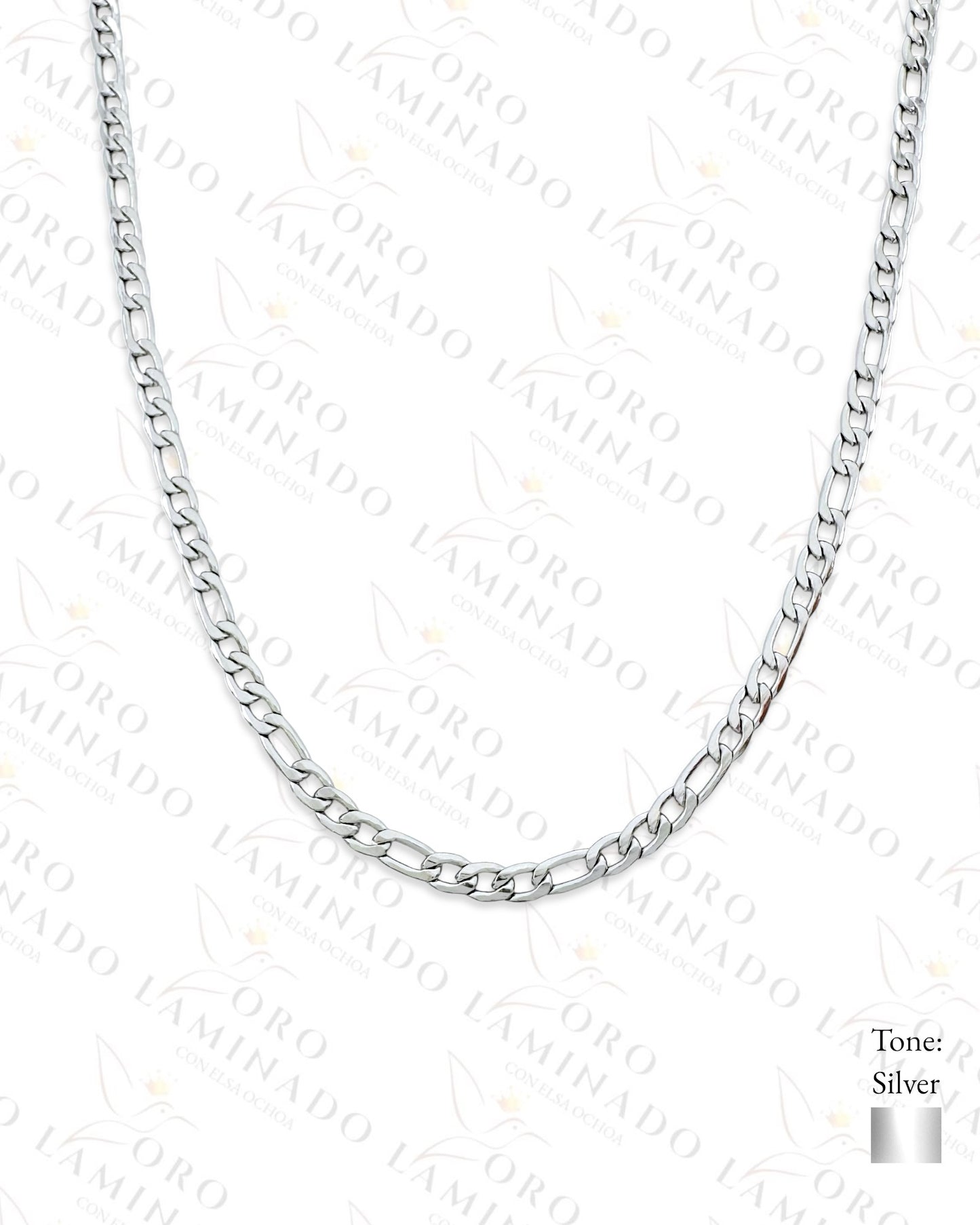 Silver Figaro Chains Pack of 6 Size 24” 4mm B320