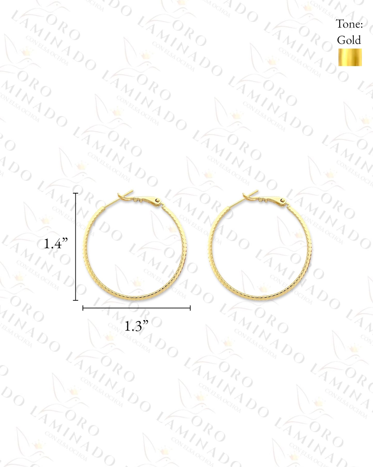 High Quality Omega Link Design Hoop Earrings (Gold Filled) G359