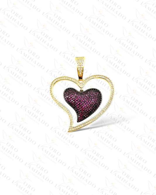 Double Heart Pendant R104