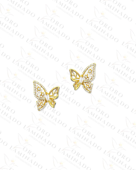 High Quality Pearl Butterfly Earrings R228