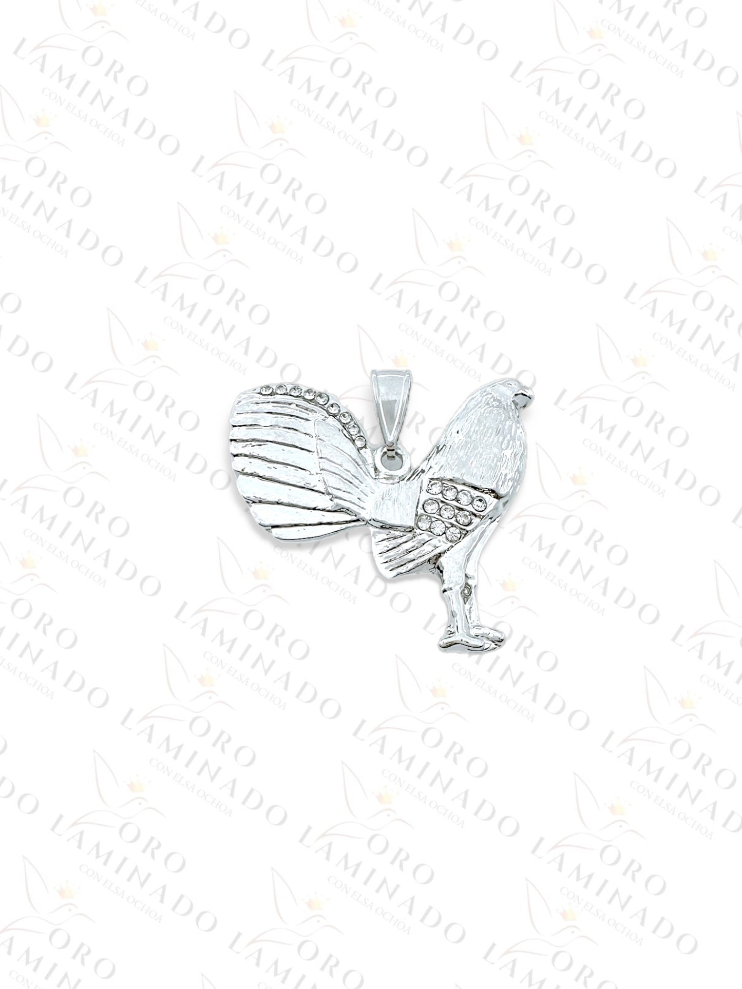 Silver Rooster Pendant R296