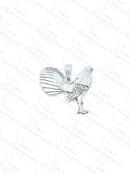 Silver Rooster Pendant R296