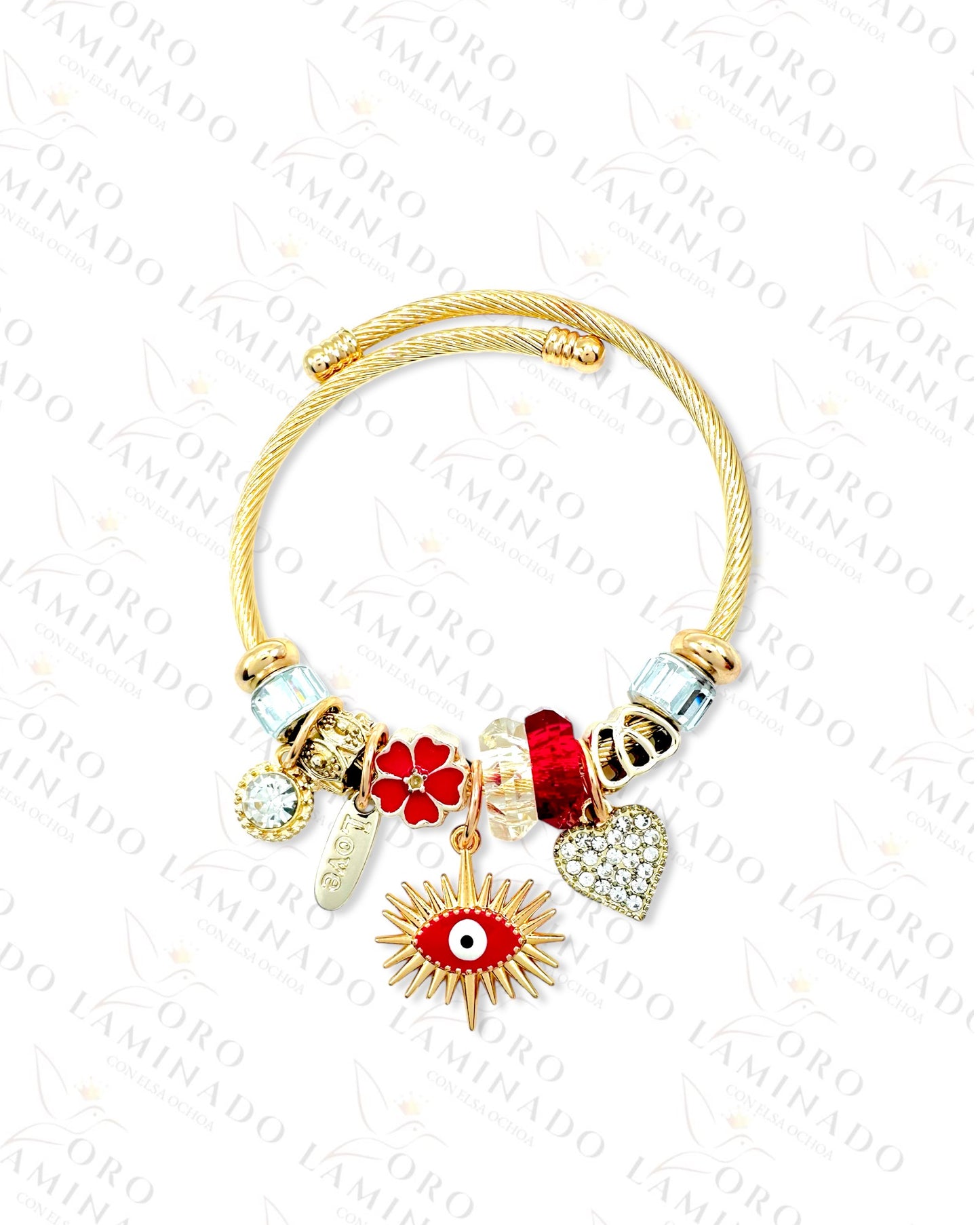 Stainless Steel Red Eye Charm Bracelet G202