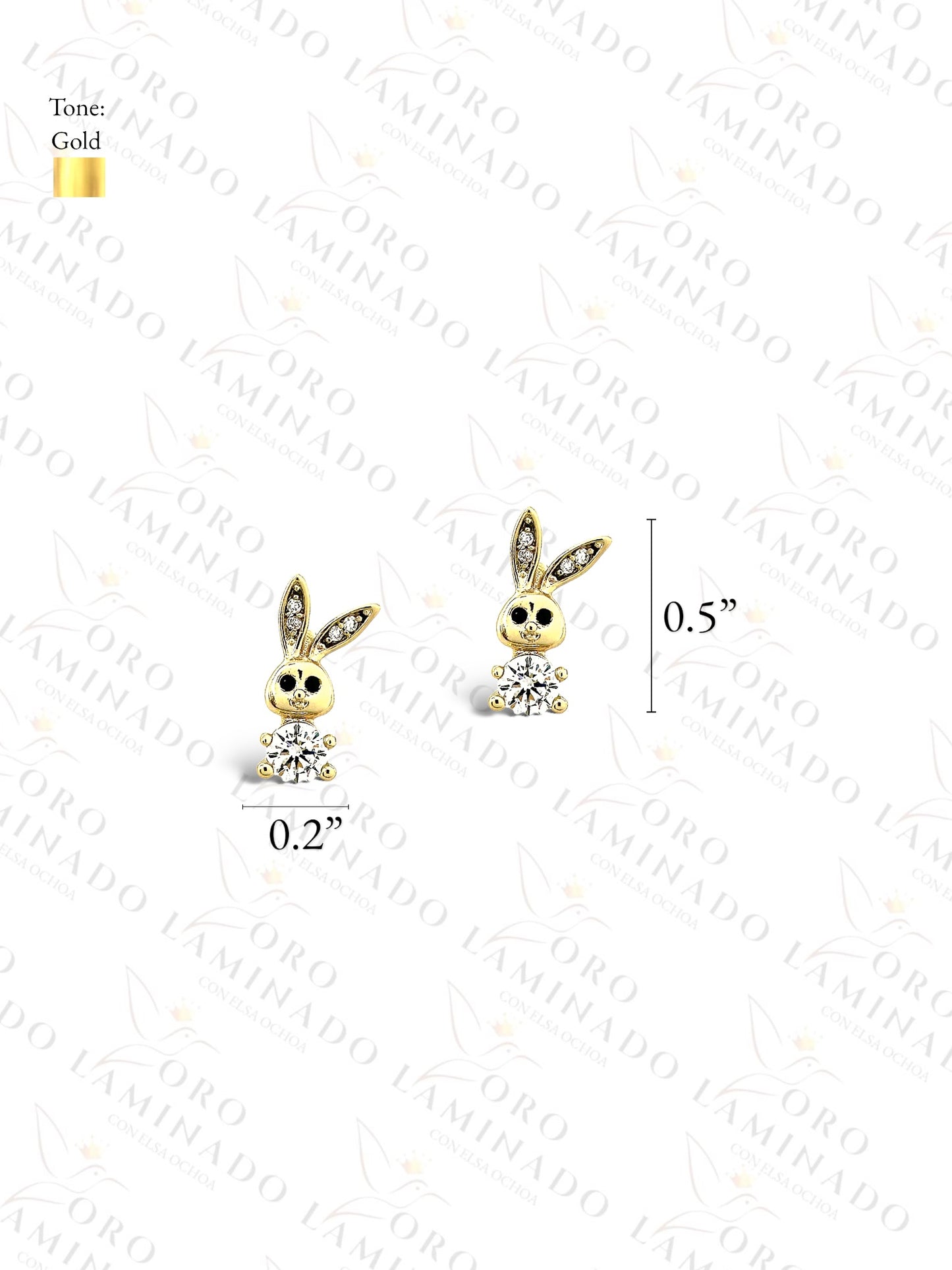 High Quality Small Bunny Hoop Earrings B443