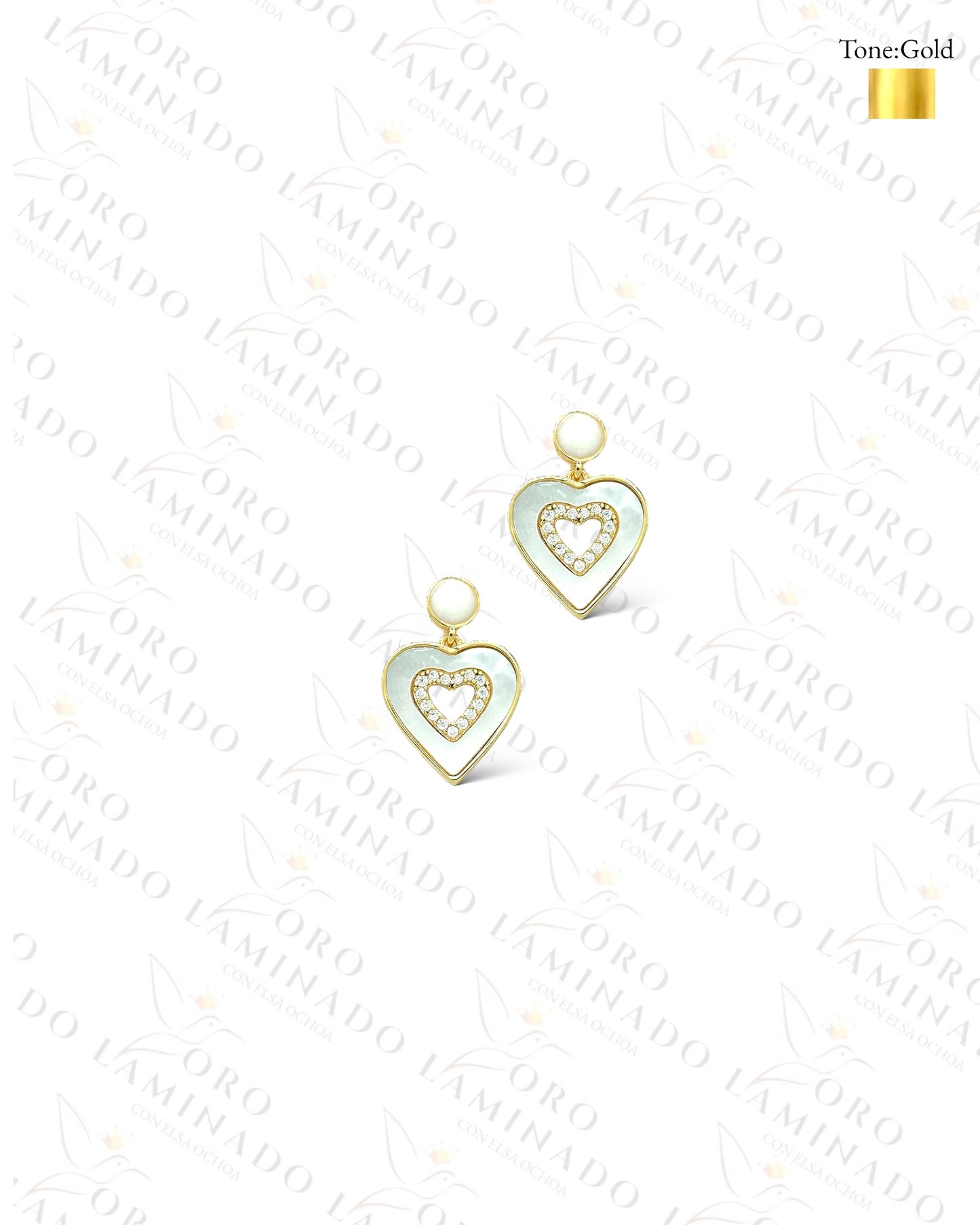 High Quality Pearl Shell Heart Earrings B460