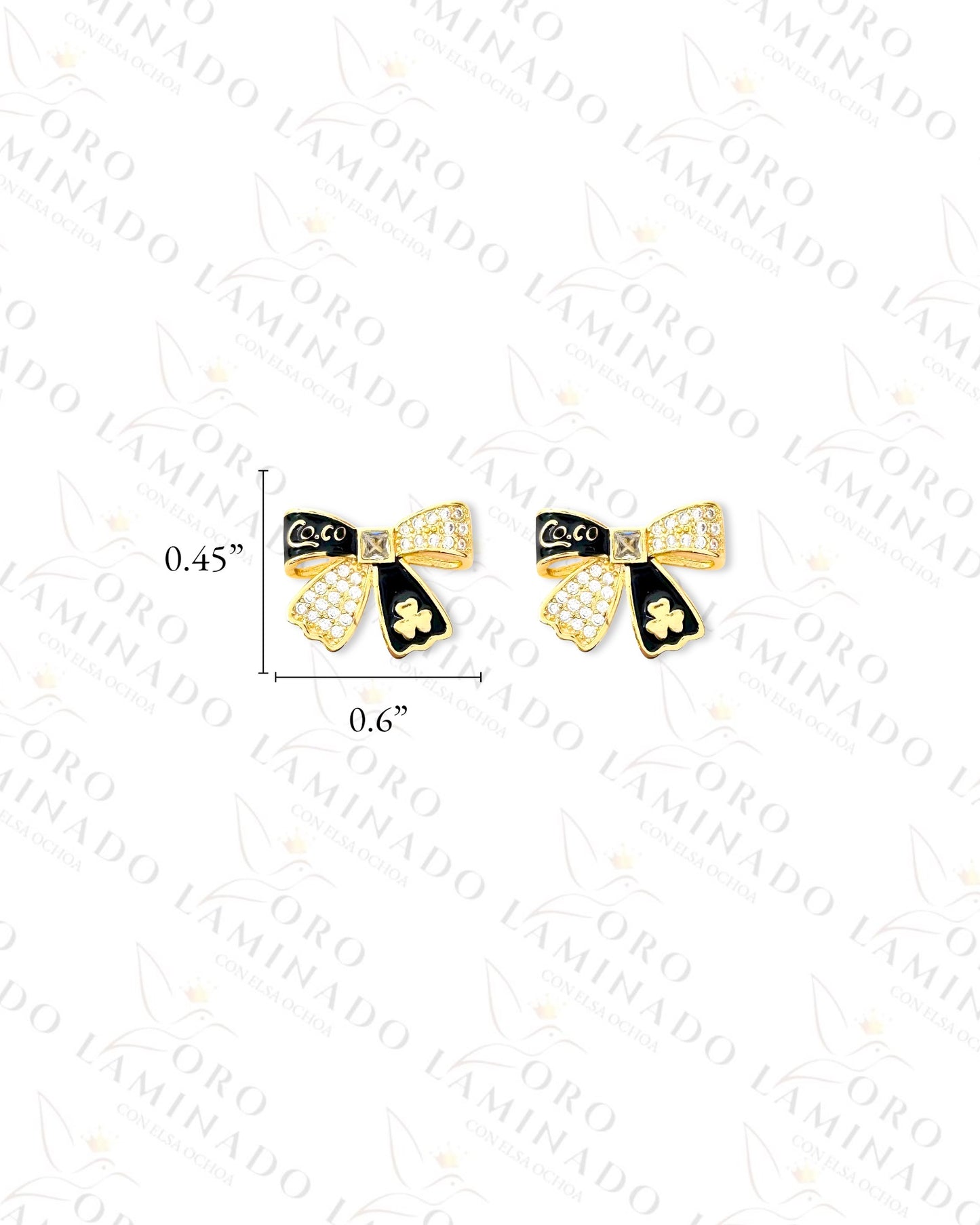 Gold Filled Sparkling Bow Set R405