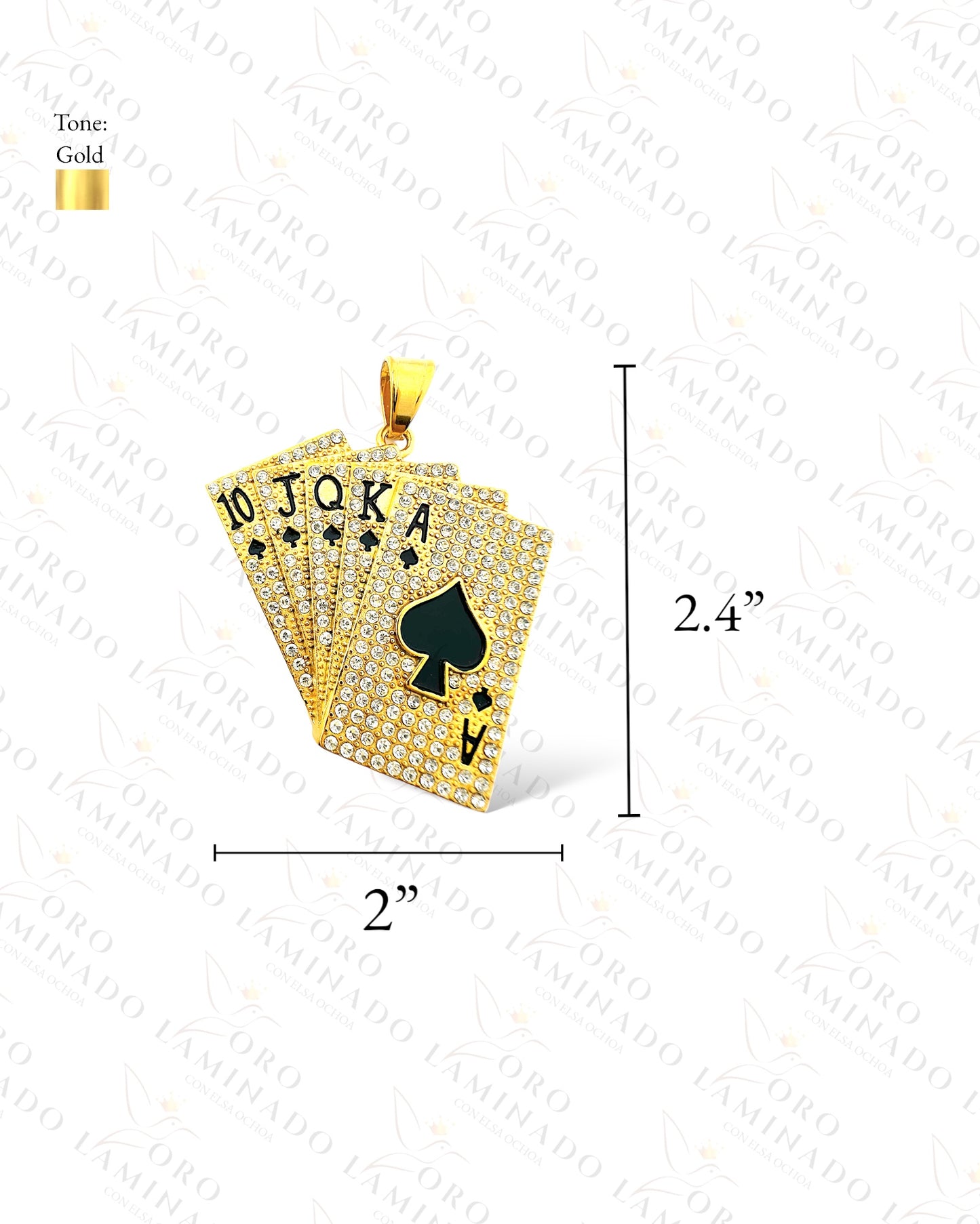 Stainless Steel Deck Cards Pendant R24