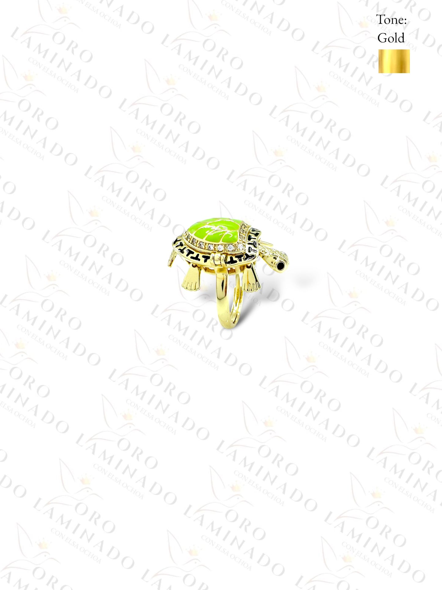 High Quality Turtle Adjustable Locket Ring B365