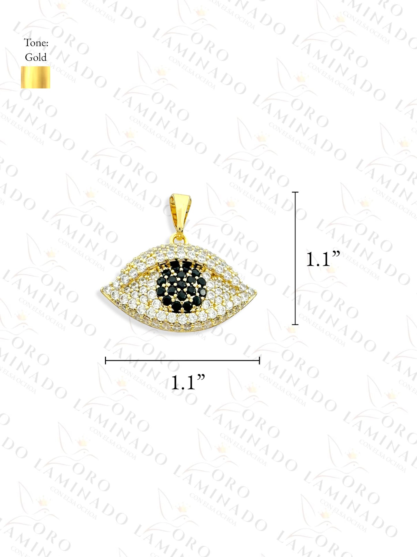 Gold Filled High Quality Diamond Eye Pendant R243