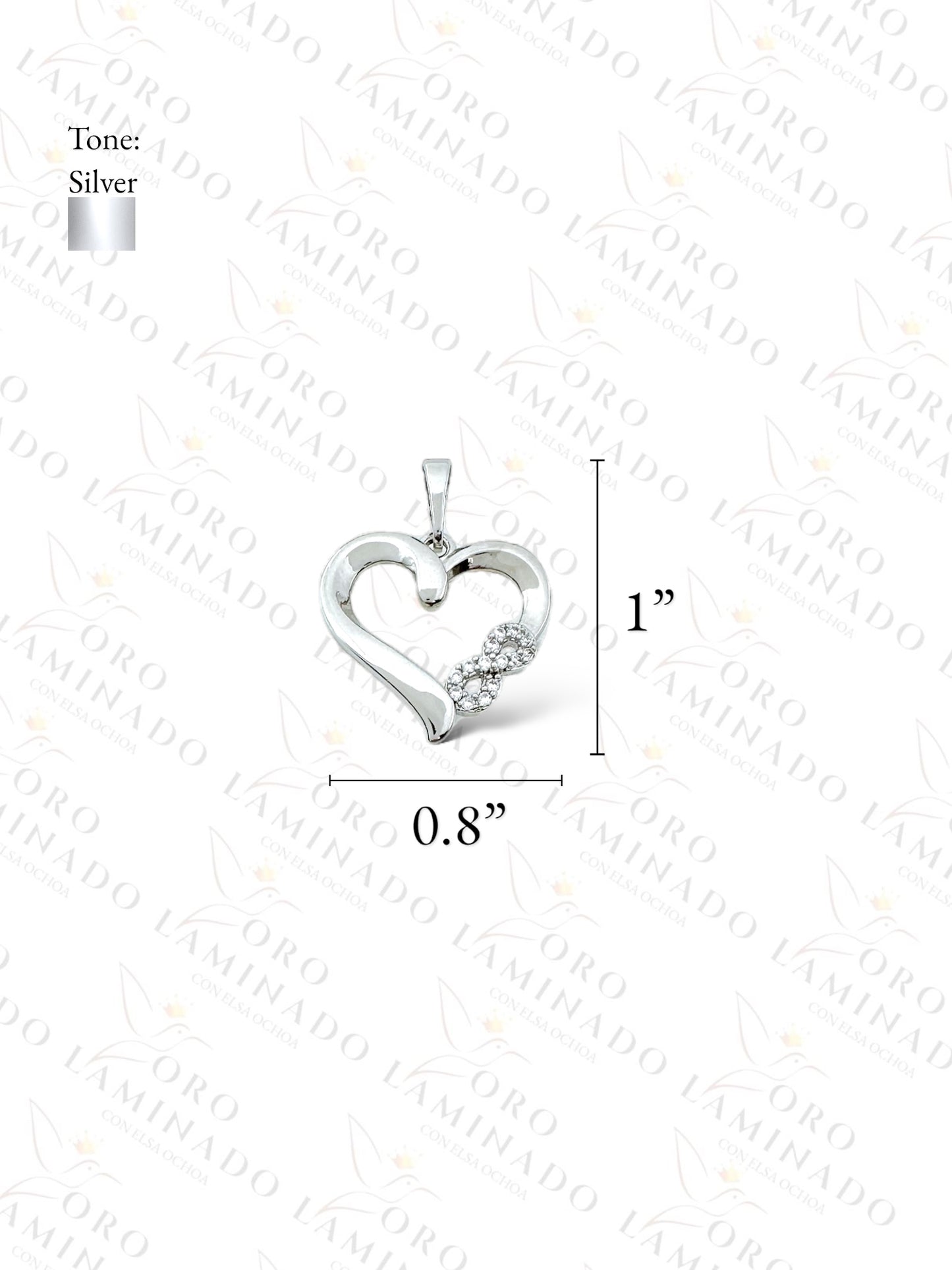 High Quality Silver Infinite Heart Pendant R129