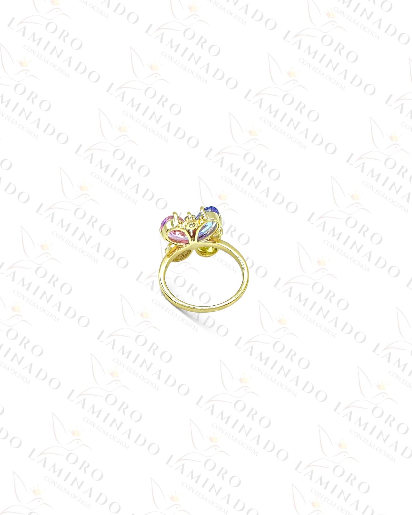 High Quality Multicolor Crystal Flower Ring G453