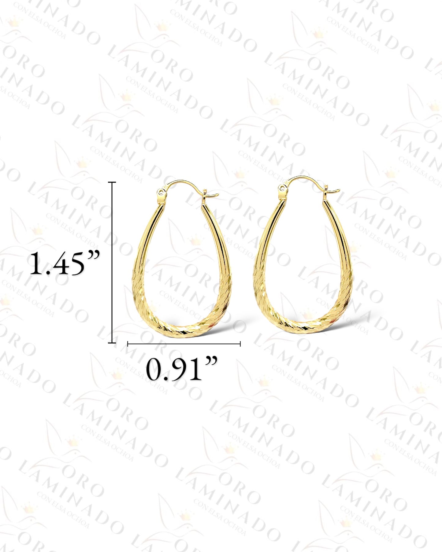 High Quality Pear Shape Hoop Earrings  C172