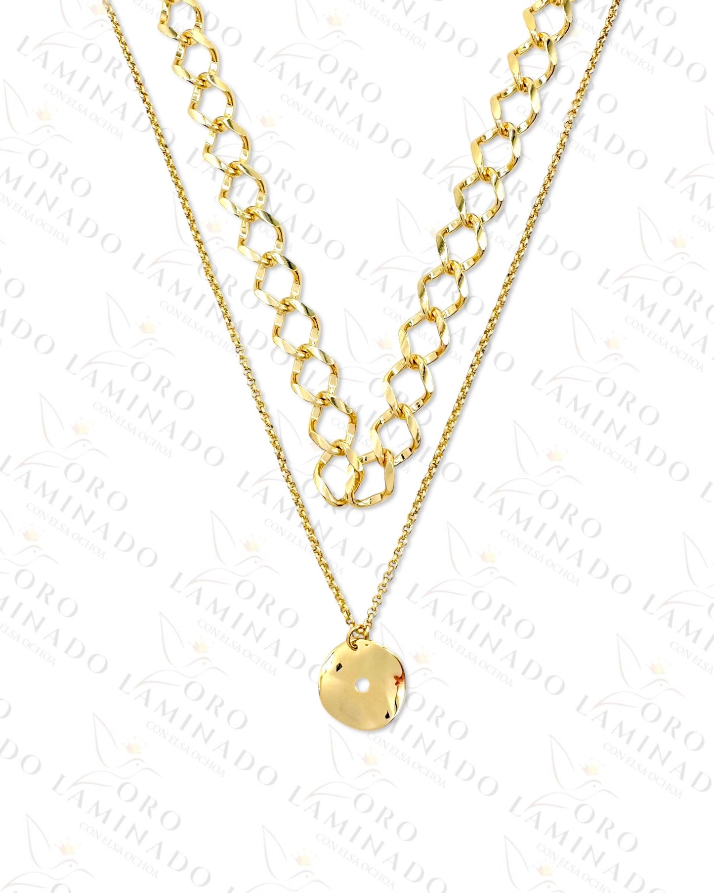 High Quality Double Chain Necklace (Gold Filled) R470