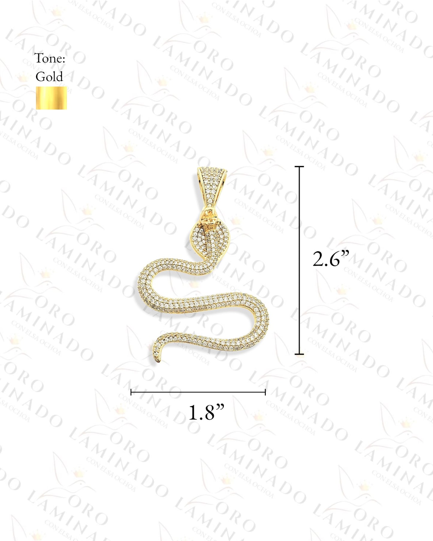 Gold Filled High Quality Snake Pendant B251