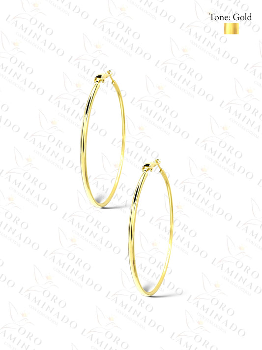 High Quality Medium Classic Plain Hoop Earrings C226