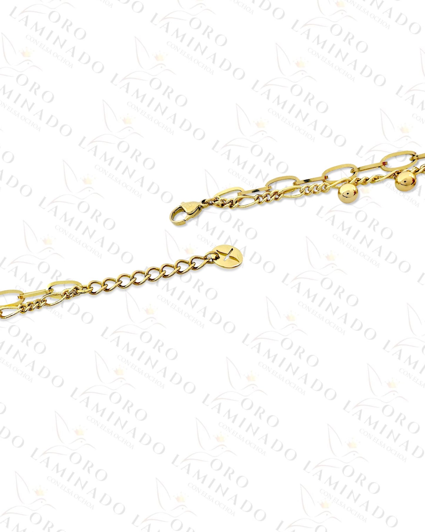 High Quality Gold Filled Double Chain Heart Bracelet R66