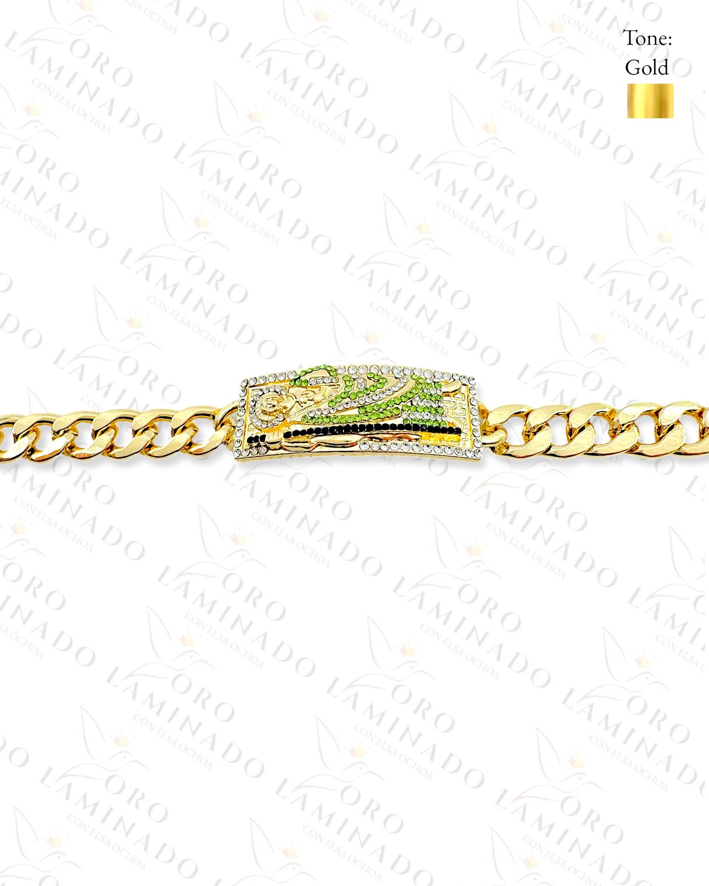 Gold Saint Jude Plaque Bracelet (Gold Filled) Y377