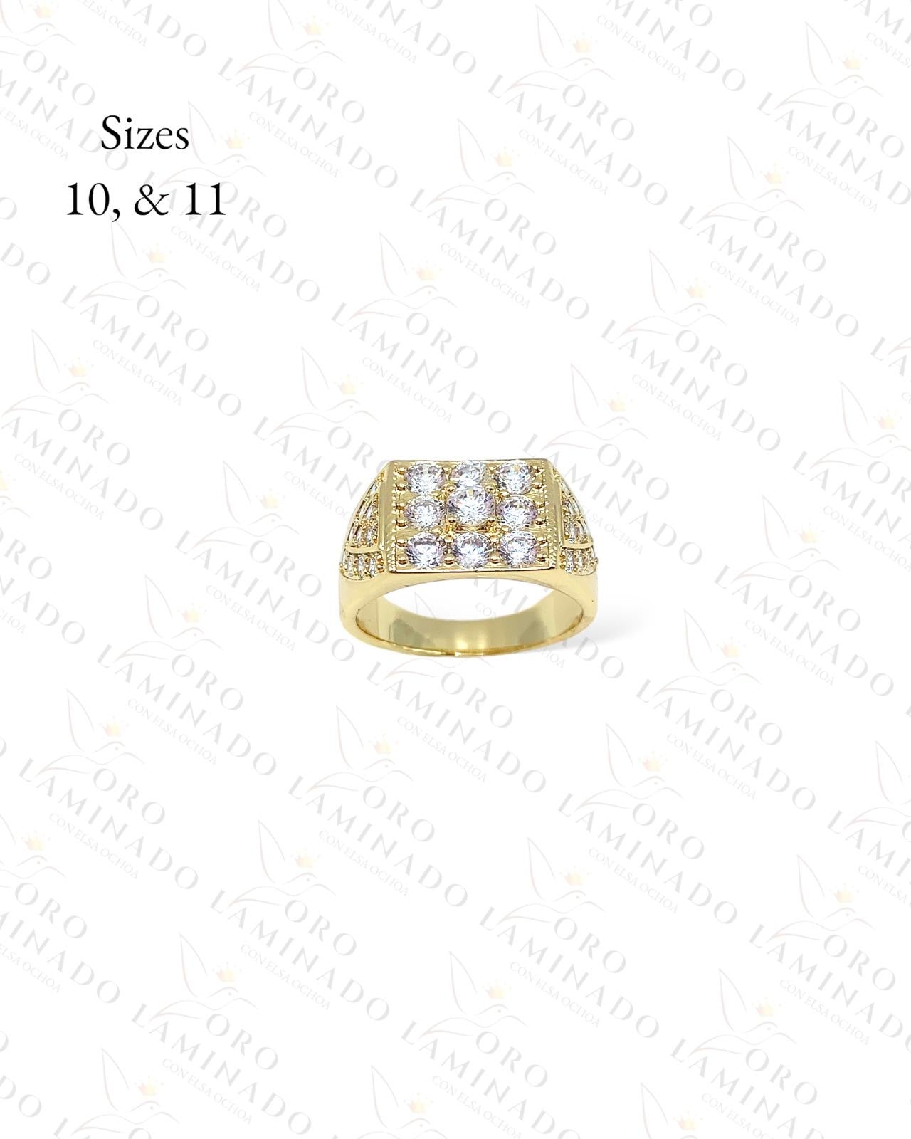 High Quality 9 Diamond Men Ring R112