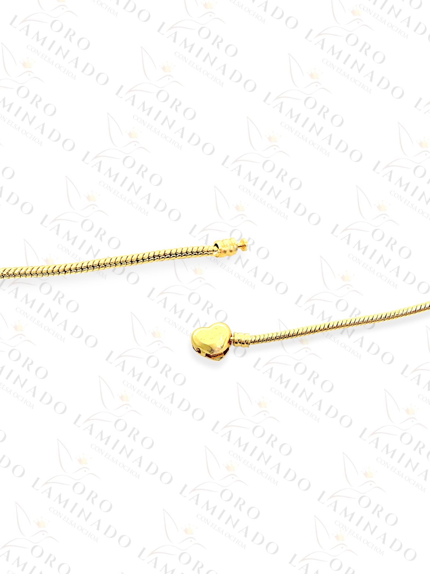 Plain Heart Charm Bracelet to Customize (Gold Filled) G144