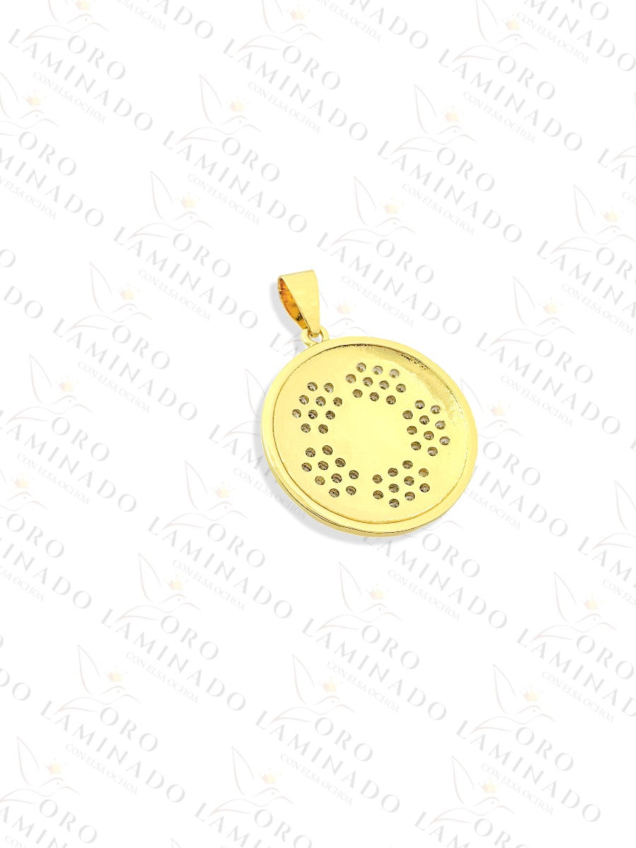 Gold Filled Kids Gold and Black Soccer Ball Pendant G32