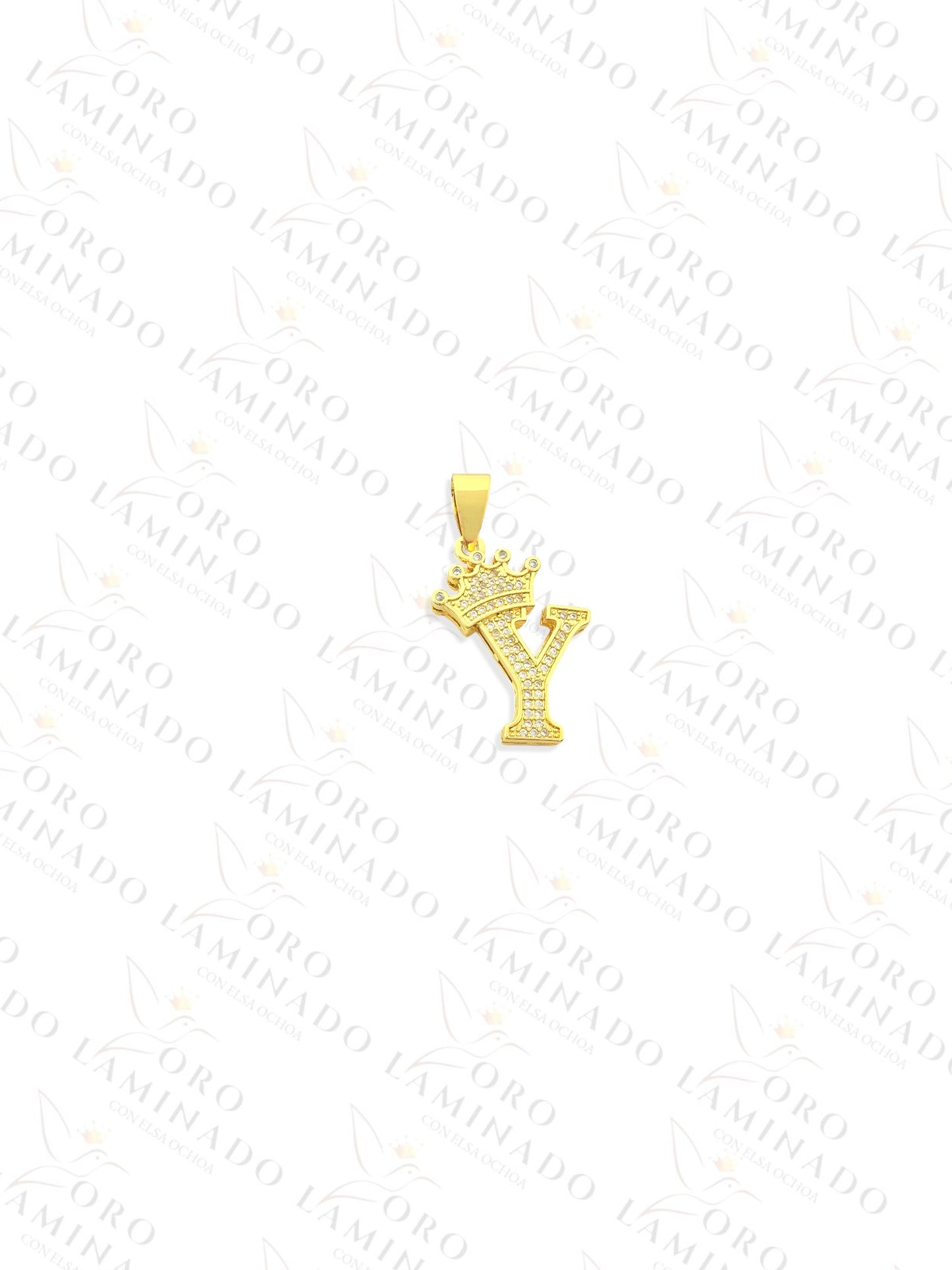 Letter "Y" Crown Pendant R52