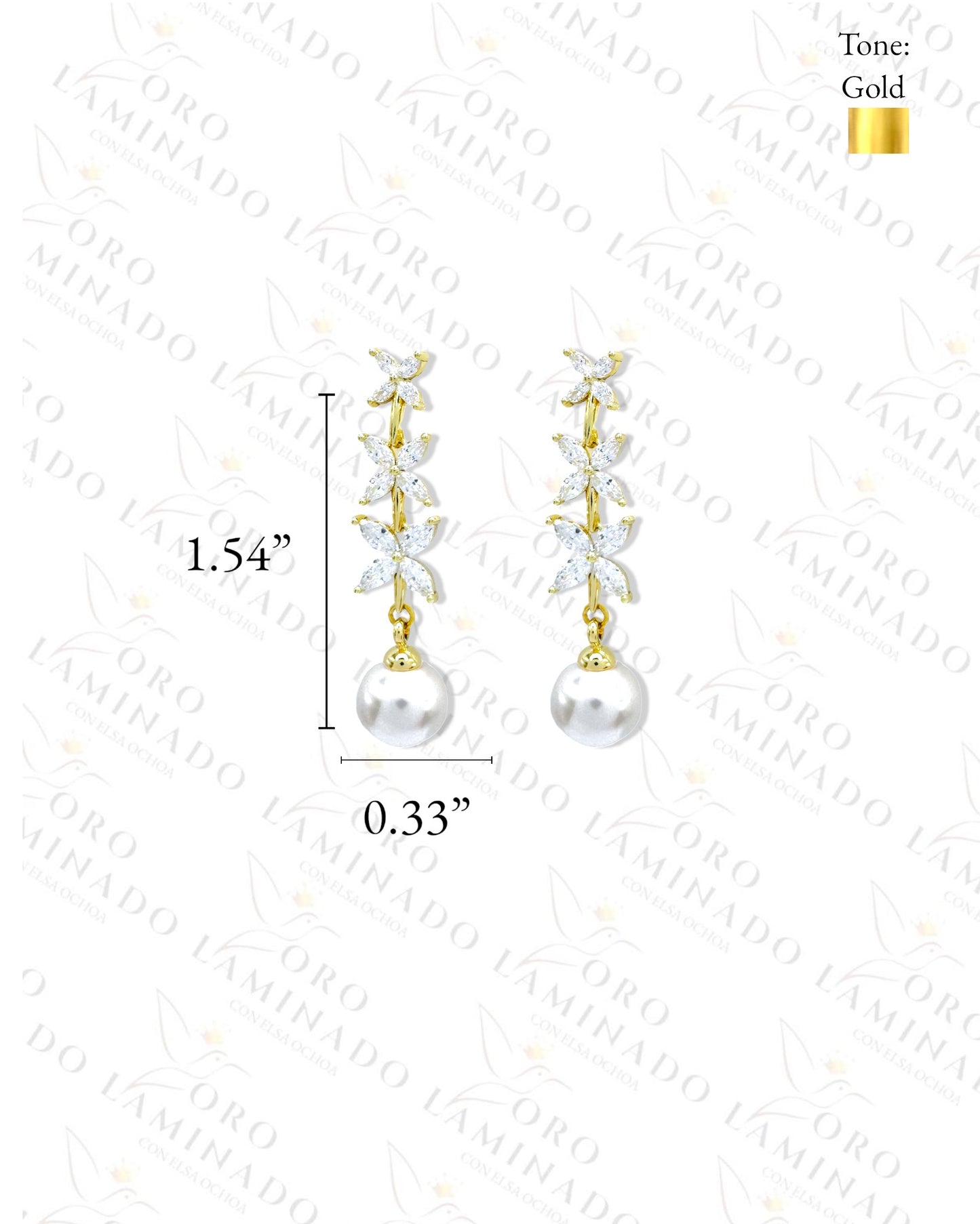 High Quality Flowers with Pearl Earrings C305