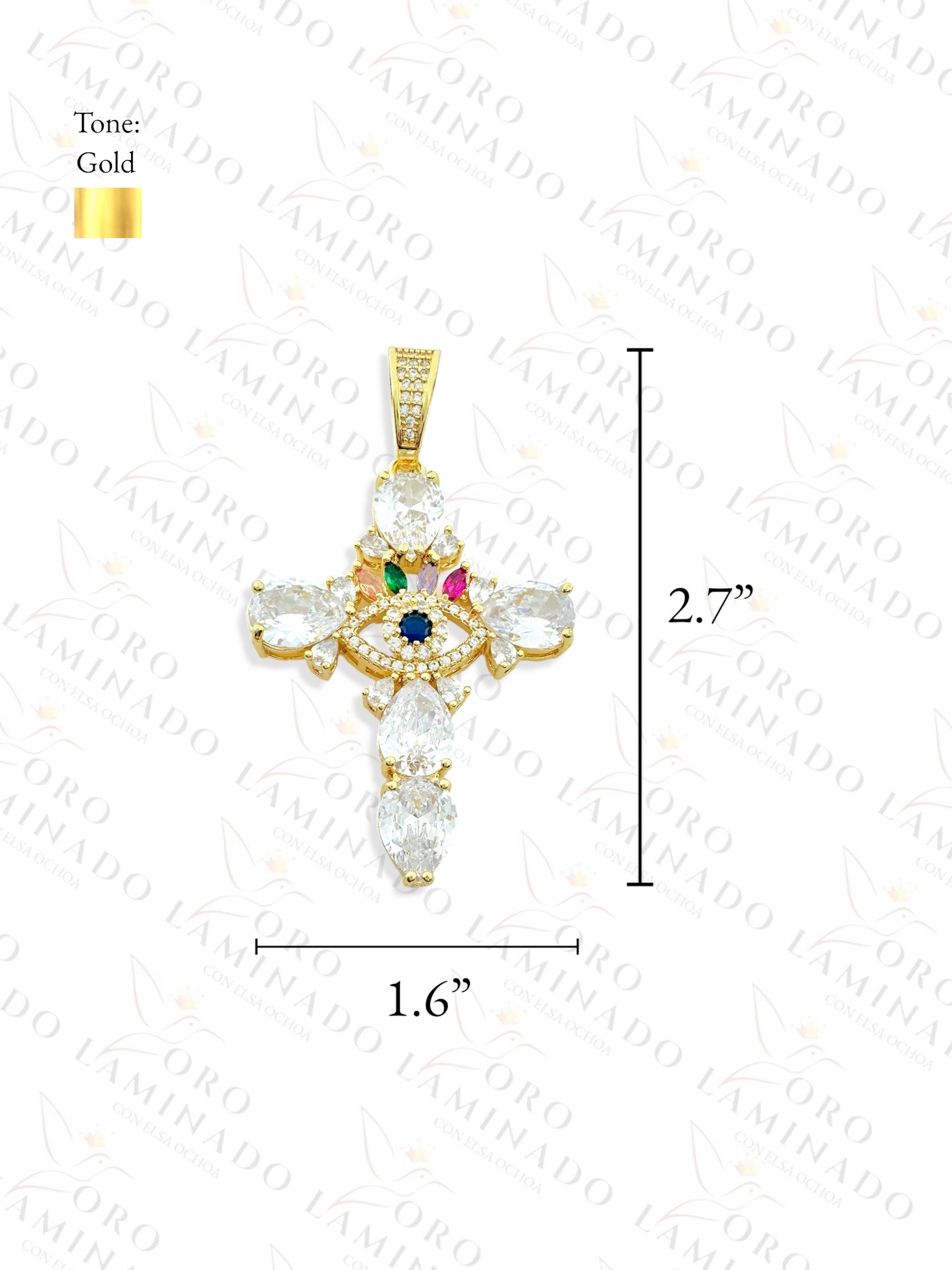 Cross with Eye Pendant R210