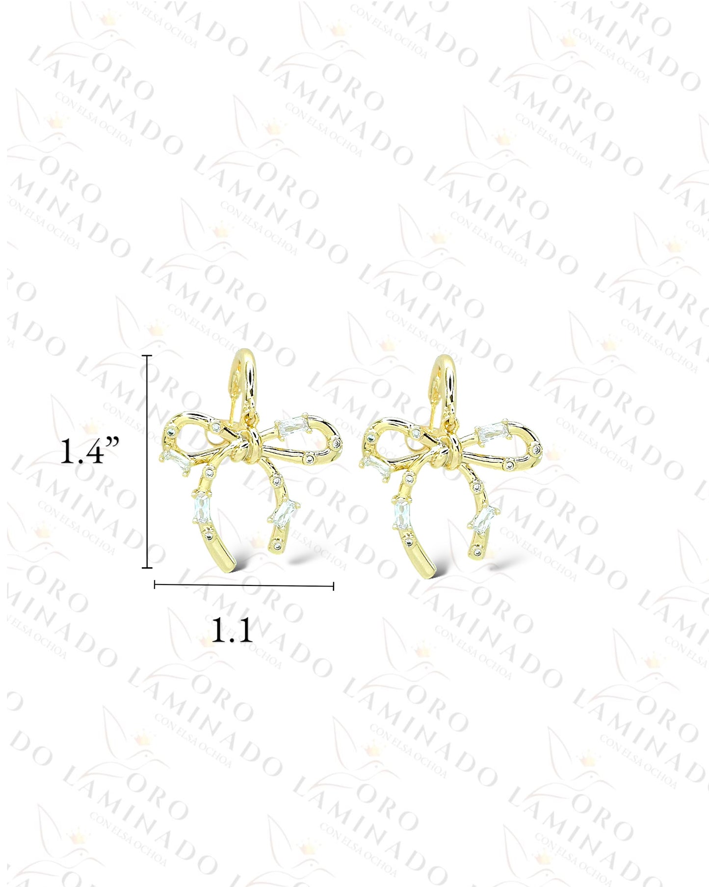 High Quality Golden Bow Earrings G407