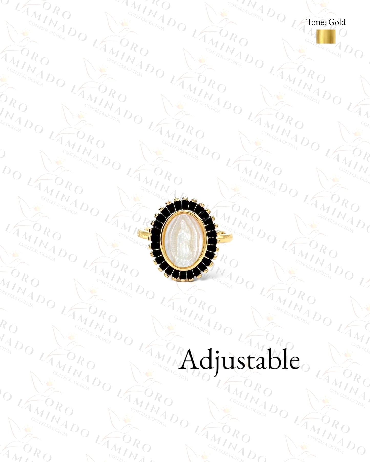 Adjustable Virgen de Guadalupe Ring B342