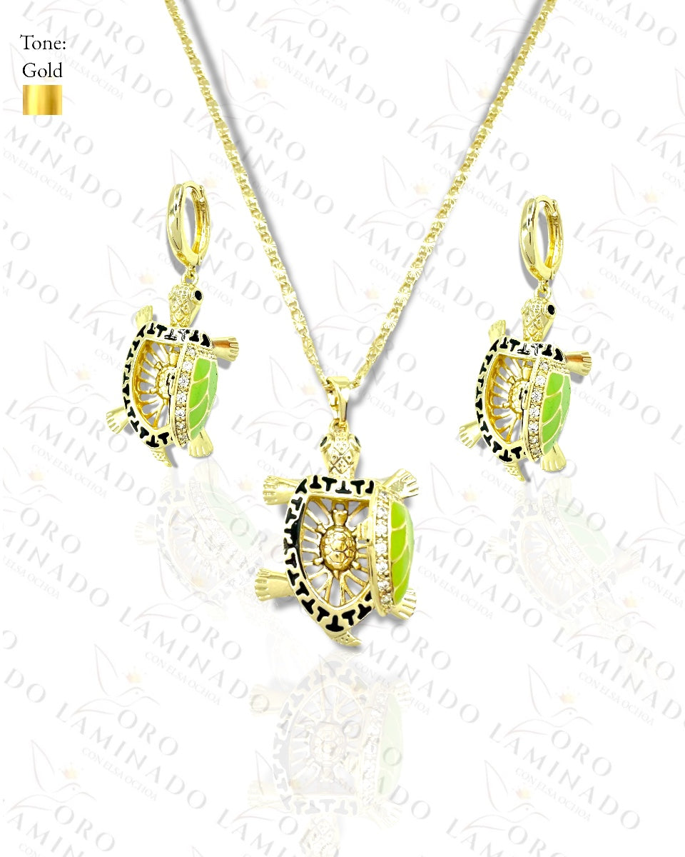 High Quality Turtle Locket Set B290