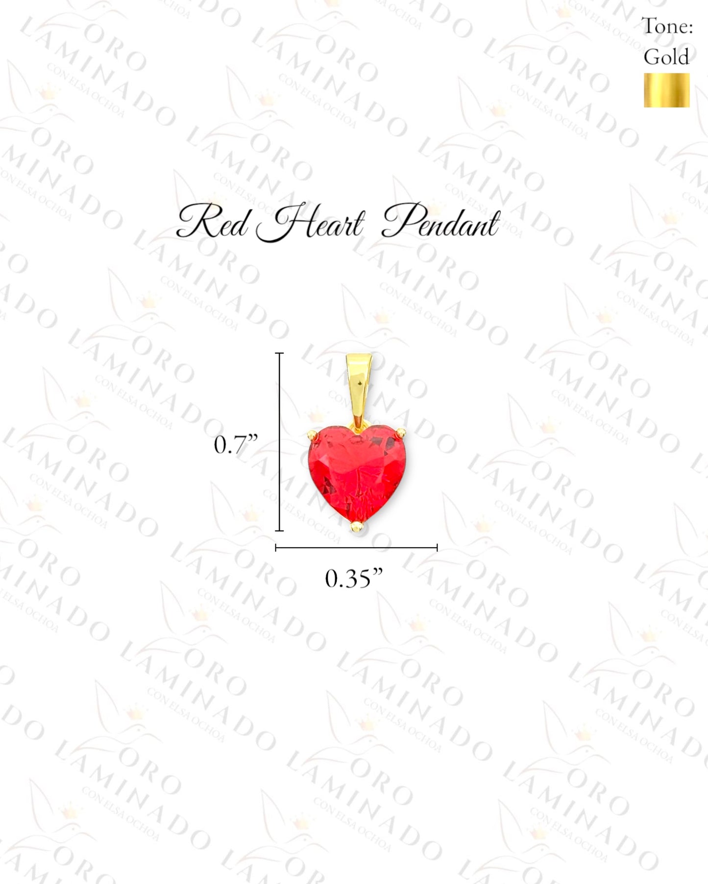 High Quality Color Heart Pendant (Gold Filled) Y166