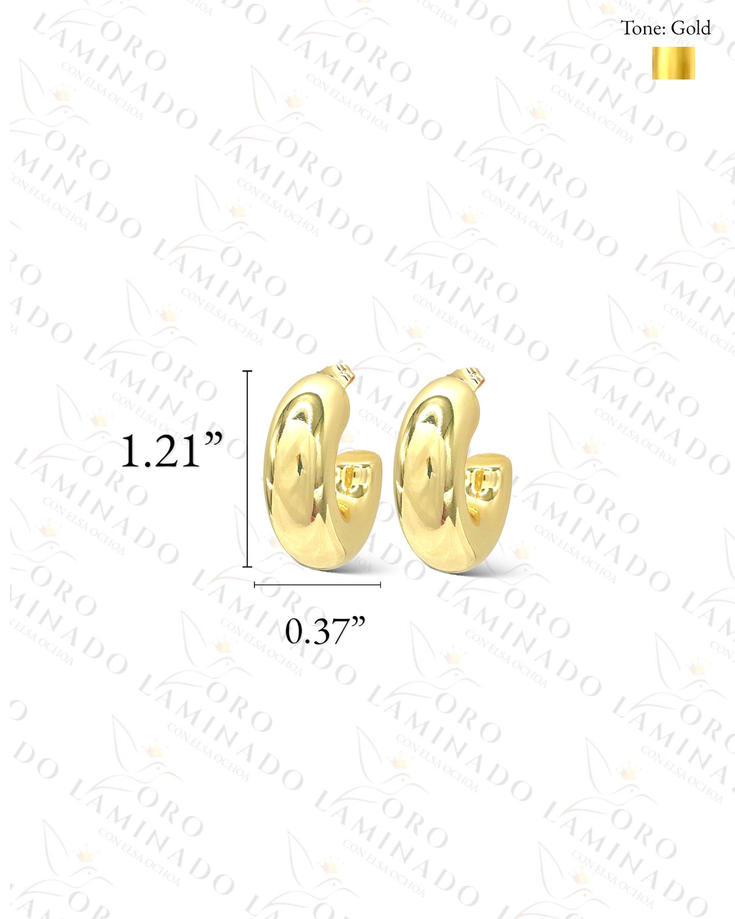 High Quality Chunky C-Shape Earrings  B468