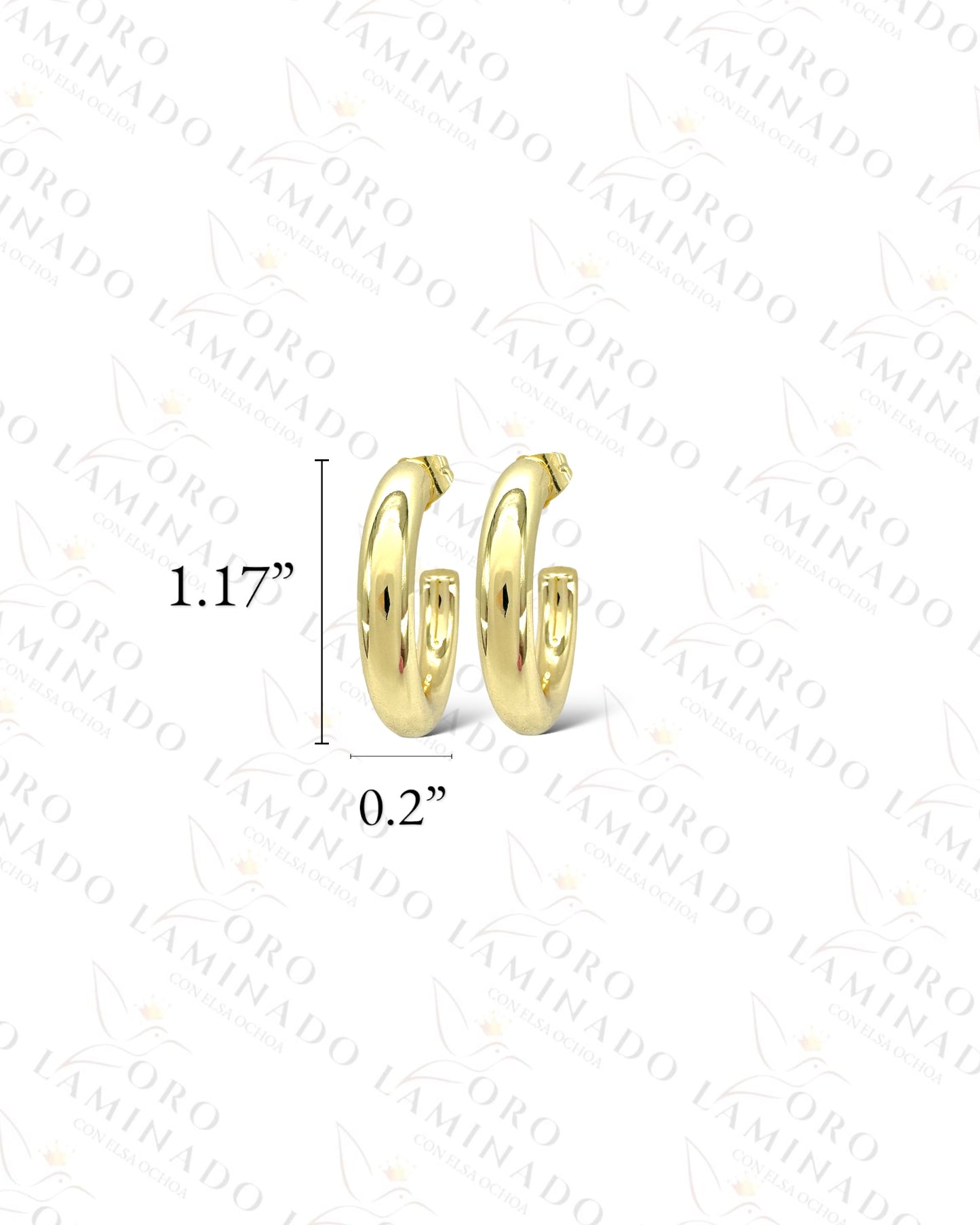 High Quality Plain C-Shape Earrings B474