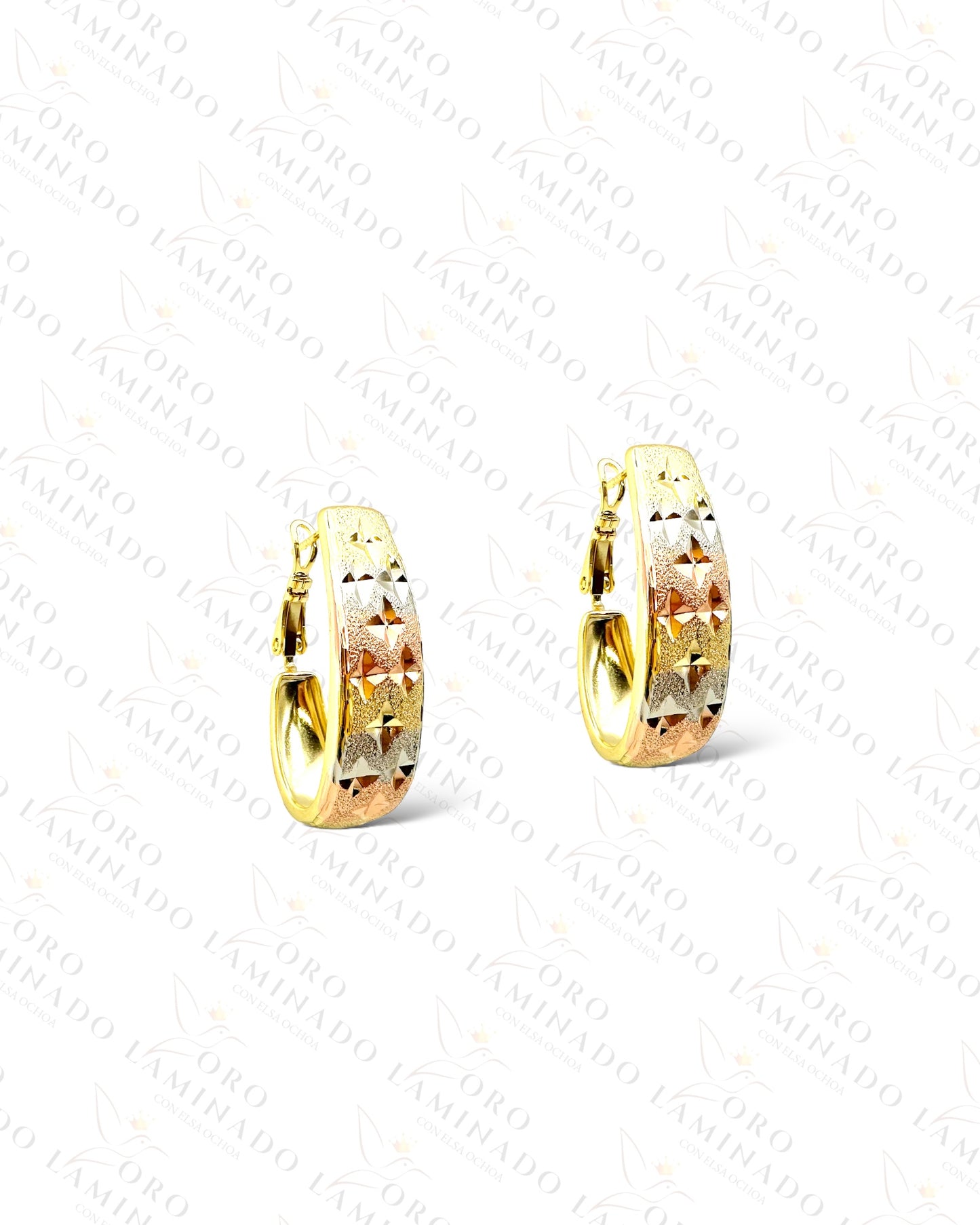 High Quality Three Tones Hoop Earrings G147