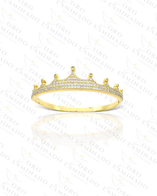 High Quality Diamond Crown Bangle Bracelet B180