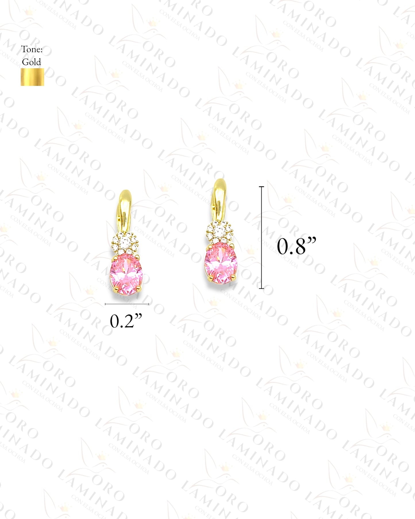 High Quality Pink Stone Earrings C51