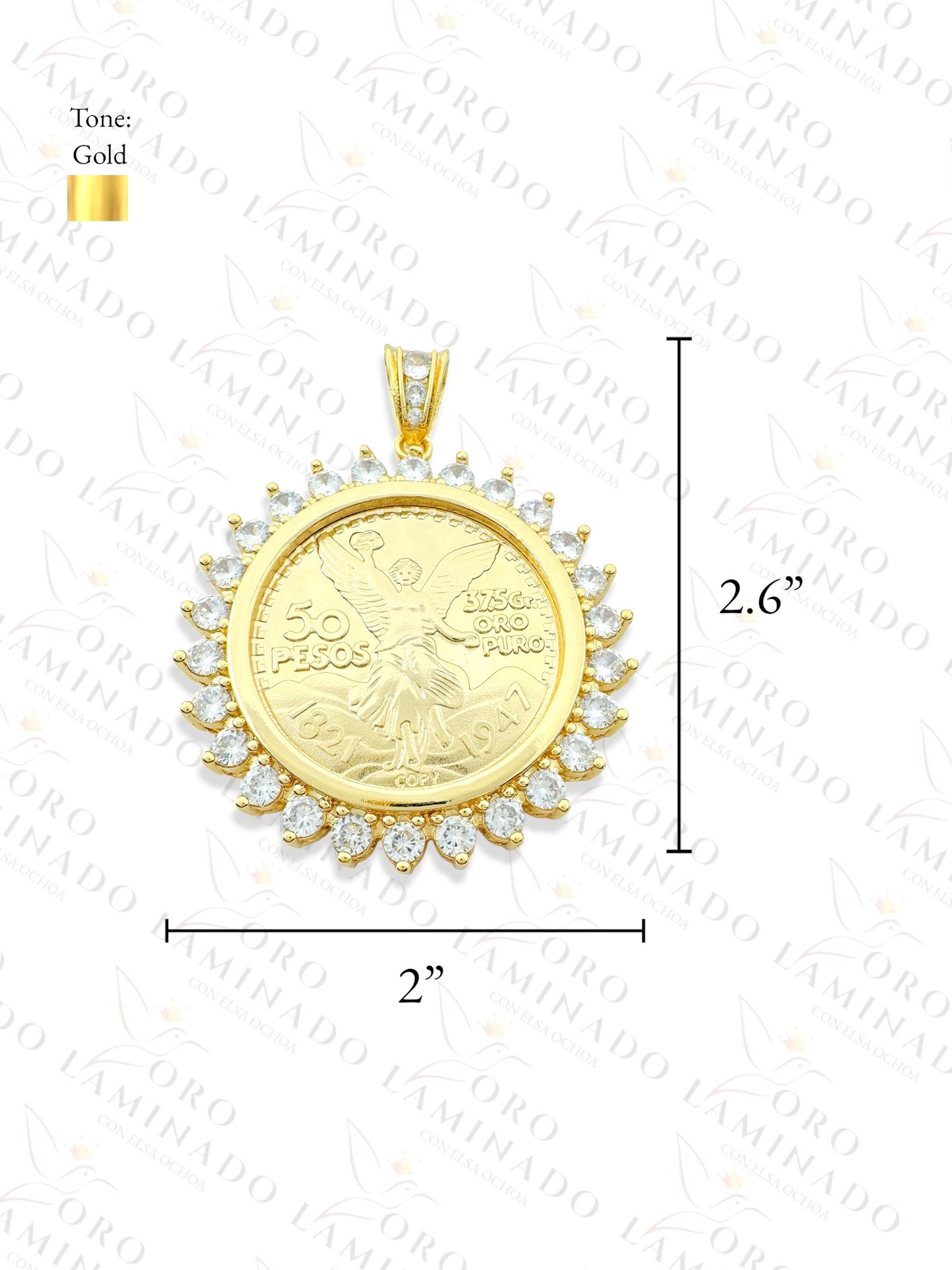 Gold Filled 50 Pesos Centenary Pendant R93