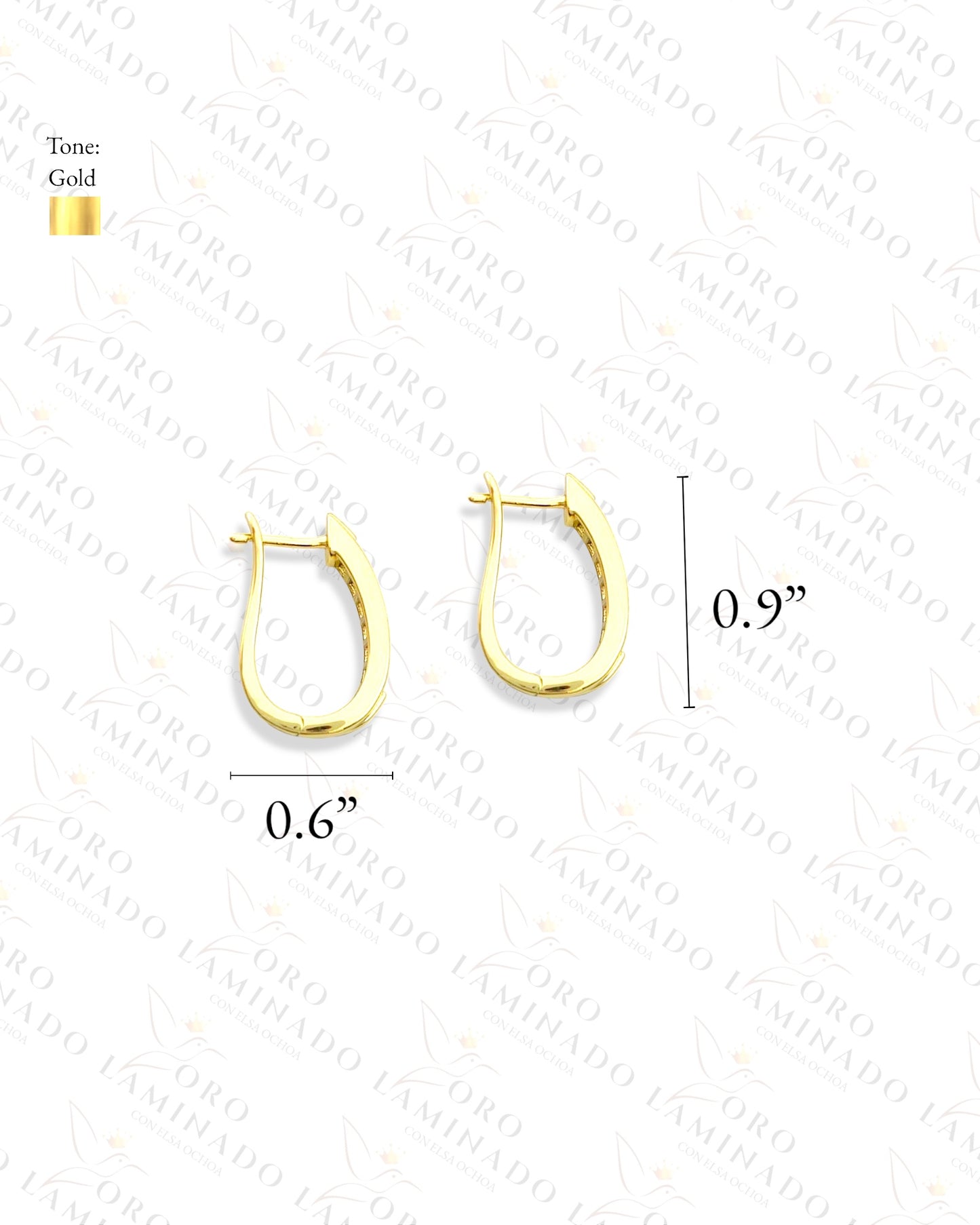 High Quality Oval Hooped Earrings B180