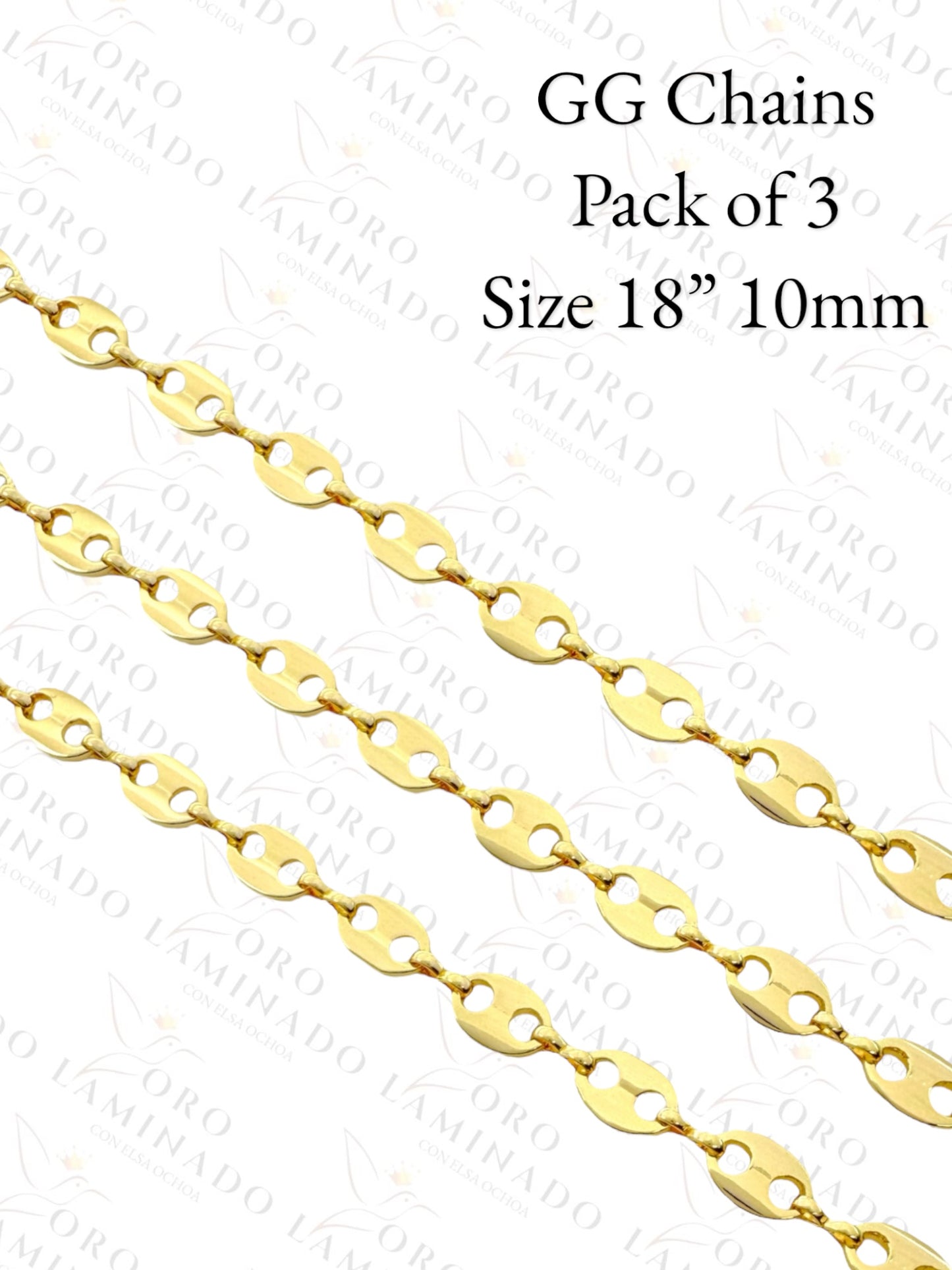 GG Chains Pack of 3 Size 18" 10mm Y349