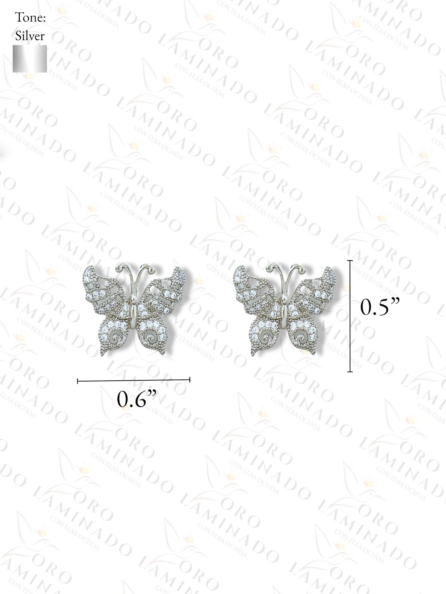 Gold Filled Silver Butterfly set C142