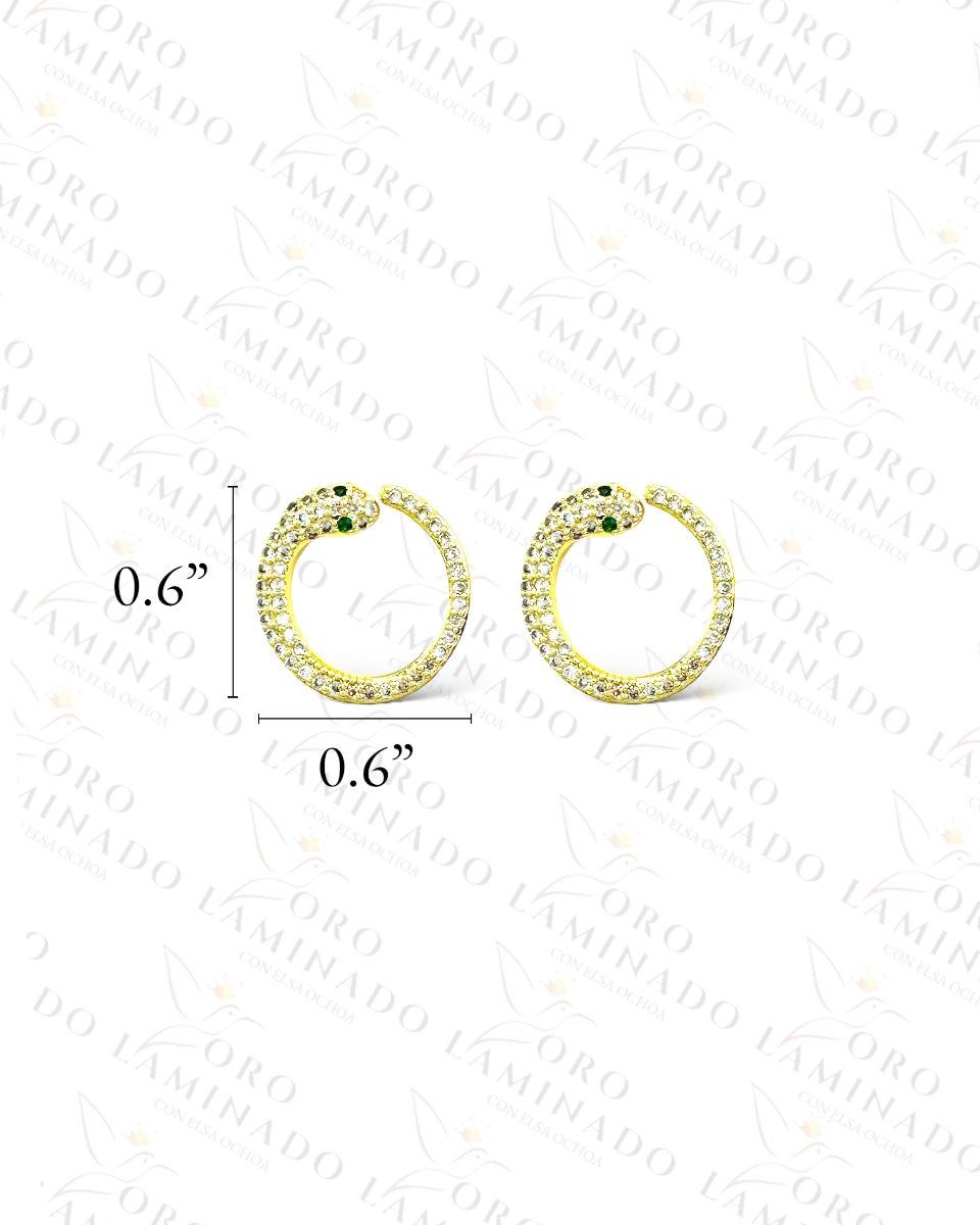 Diamond Snake Earrings R352