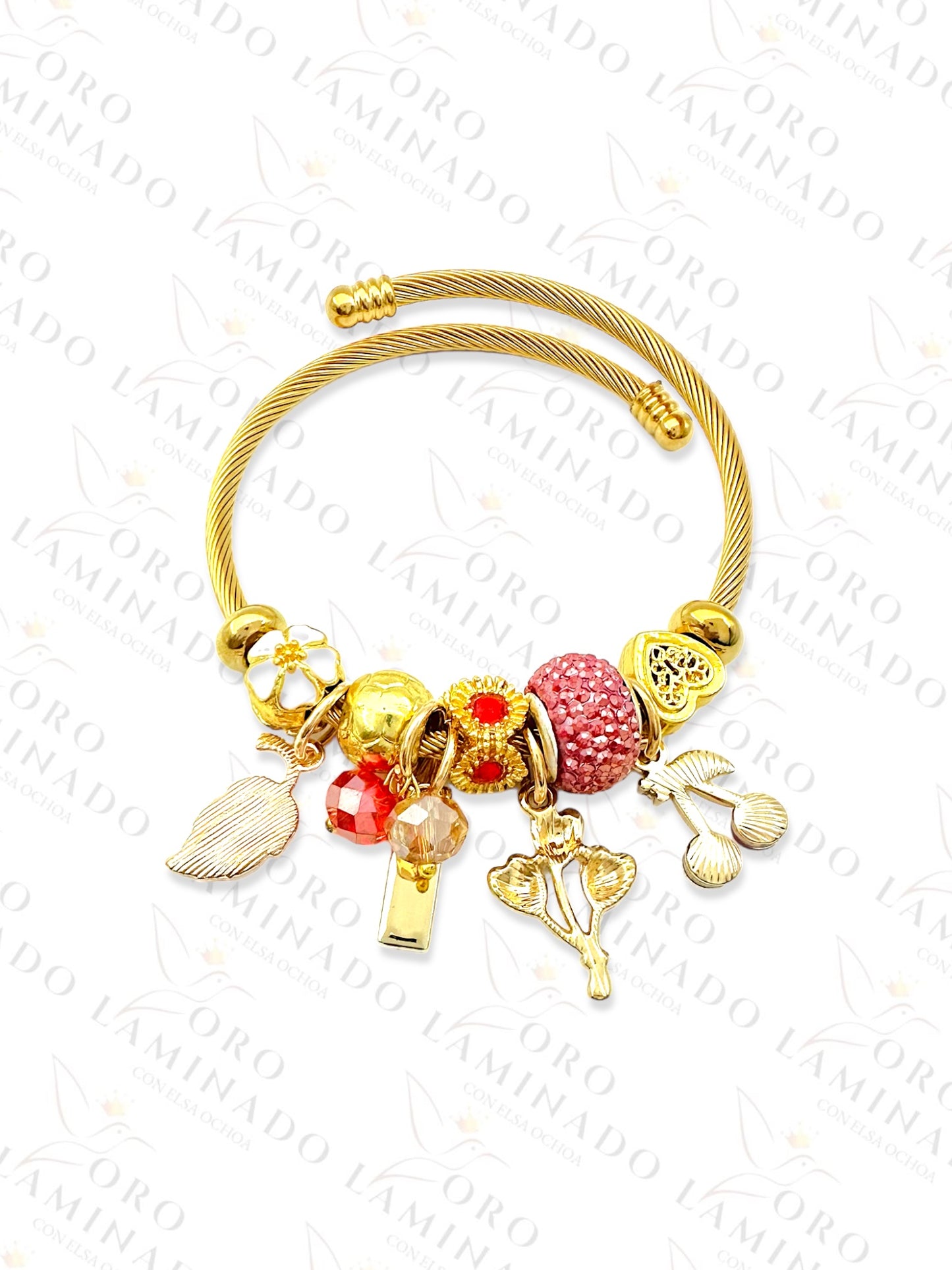 Red Cherry Charm Bracelet G480