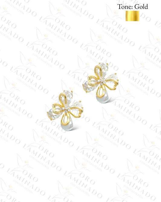 High Quality Bow and Flower Earrings C309