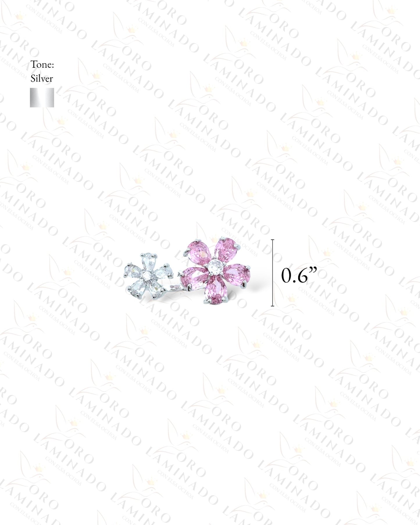 High Quality Adjustable Pink Flower Ring R35