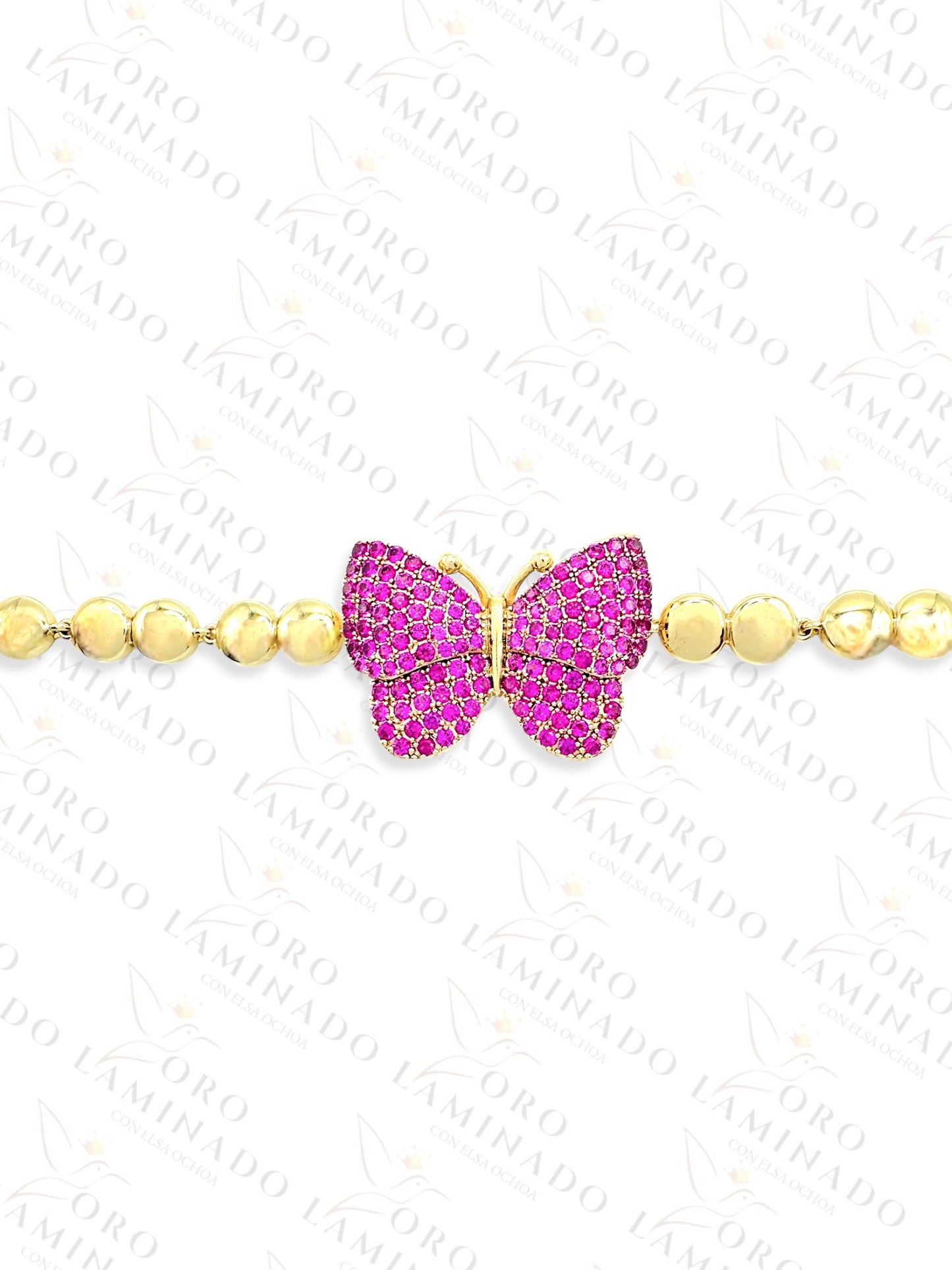 High Quality Pink Butterfly Bracelet R133