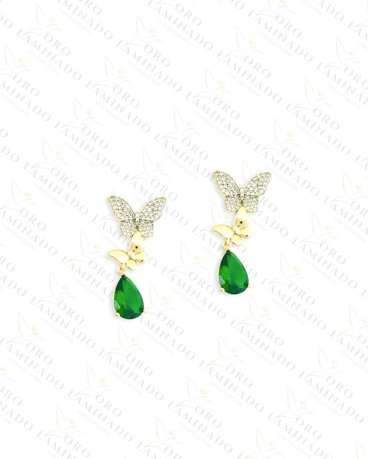 High Quality Green Butterfly Earrings